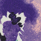 Purple Floral Milk Silk Knit, Polyester — texture