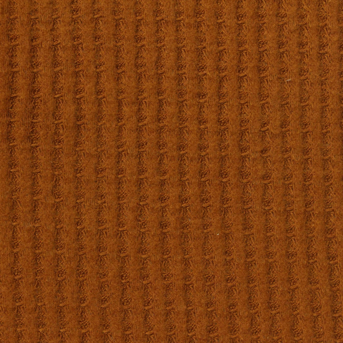Brushed Polyester Viscose Stretch Waffle Knit Fabric, 220 gsm, 140 cm — Brown