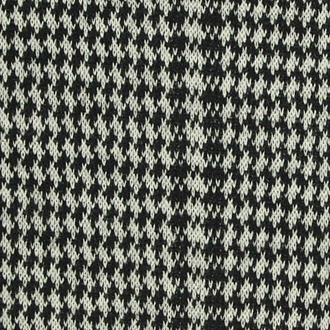 Black Houndstooth Jacquard, Poly-Viscose, 300 gsm, 160 cm