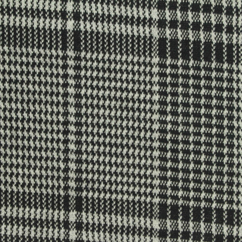 Black Houndstooth Jacquard, Poly-Viscose, 300 gsm, 160 cm