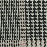 Black Plaid Jacquard, Poly-Viscose — texture