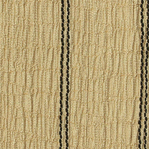 Black Vertical-Stripe Crepe, Polyester, 160 gsm
