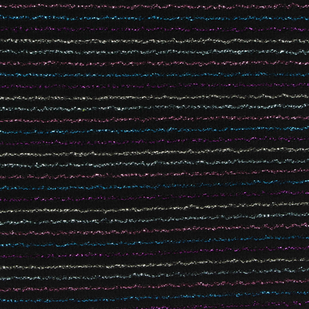 Silver Horizontal-Stripe Knit, 250 gsm