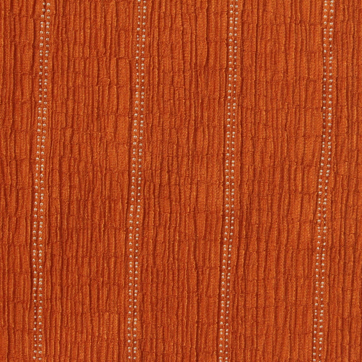 Orange Vertical-Stripe Crepe, Polyester, 180 gsm