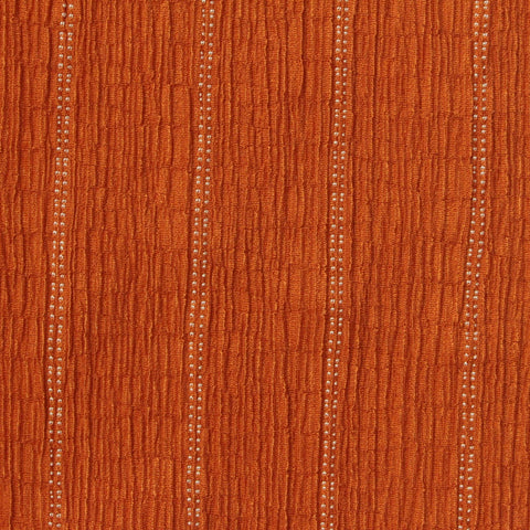 Orange Vertical-Stripe Crepe, Polyester, 180 gsm