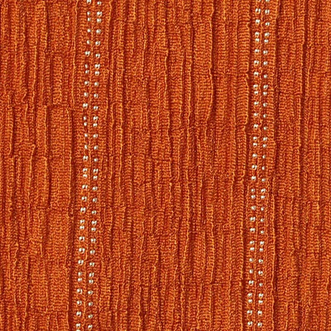 Orange Vertical-Stripe Crepe, Polyester, 180 gsm