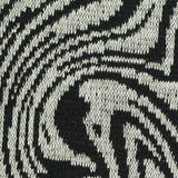 Black Abstract-Animal Print Interlock Knit, Viscose-Poly — texture
