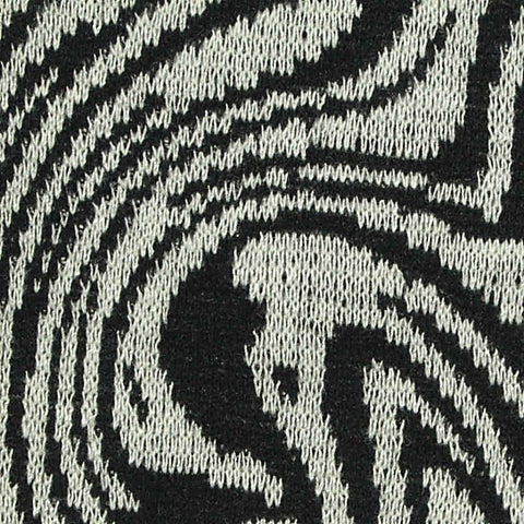 Black Abstract-Animal Print Interlock Knit, Viscose-Poly
