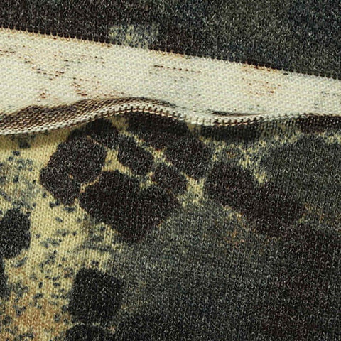 Dark Brown Animal Print Jacquard, Polyester
