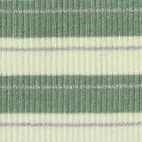 Green Horizontal-Stripe Rib Knit, Viscose — texture