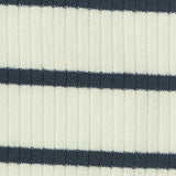 Dark Blue Horizontal-Stripe Rib Knit, Poly-Viscose — texture