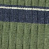 Green Horizontal-Stripe Rib Knit, Poly-Viscose — texture