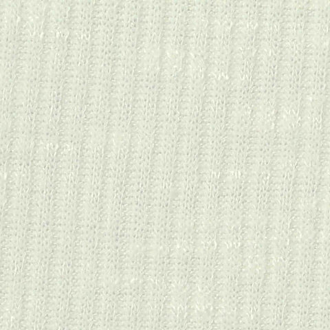 Slub Viscose Polyester Stretch Rib Knit Fabric, 270 gsm, 140 cm — White