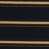 Dark Blue Horizontal-Stripe Rib Knit, Poly-Viscose