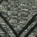 Black Lines Rib Knit, Polyester — texture
