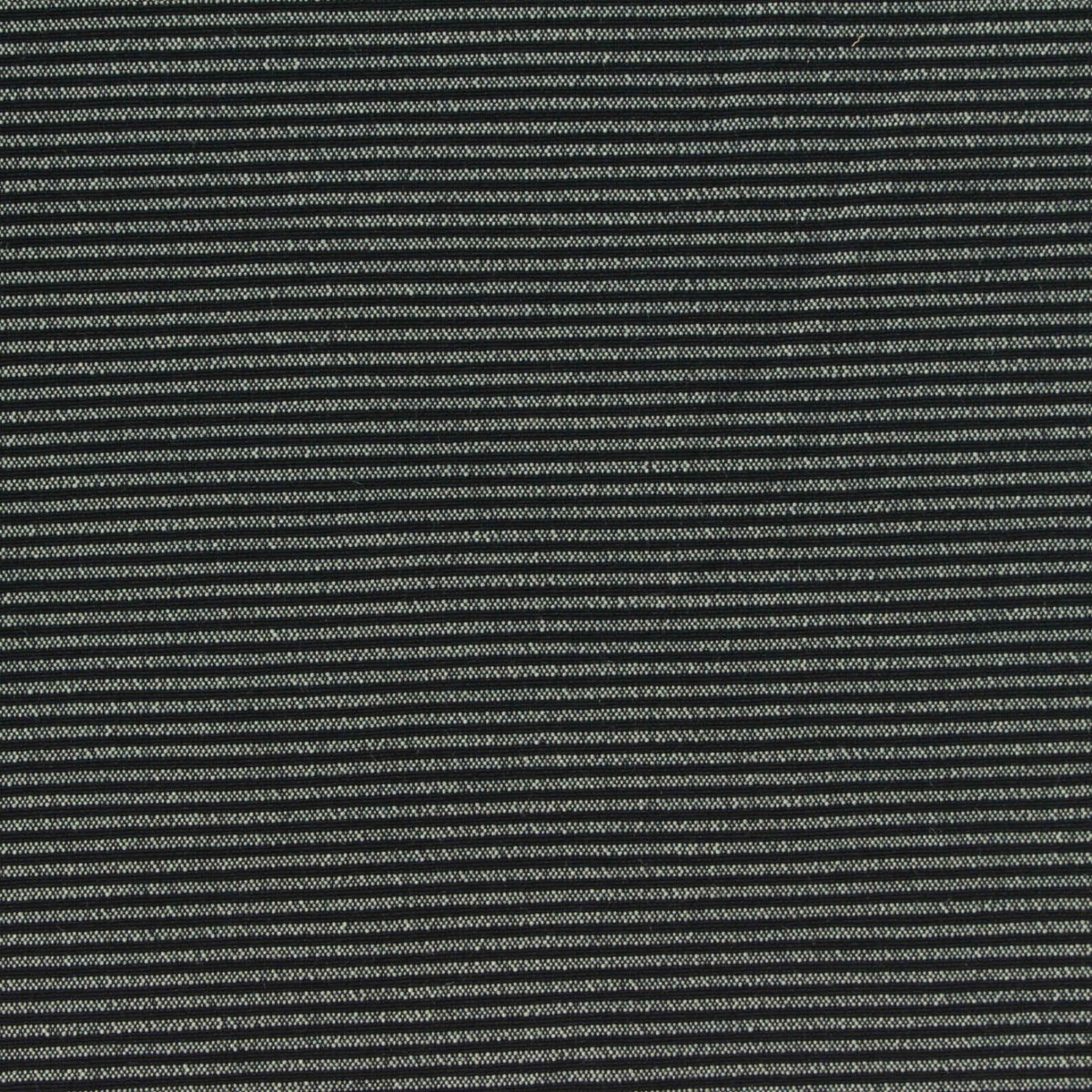 Black Horizontal-Stripe Bengaline, Viscose-Poly