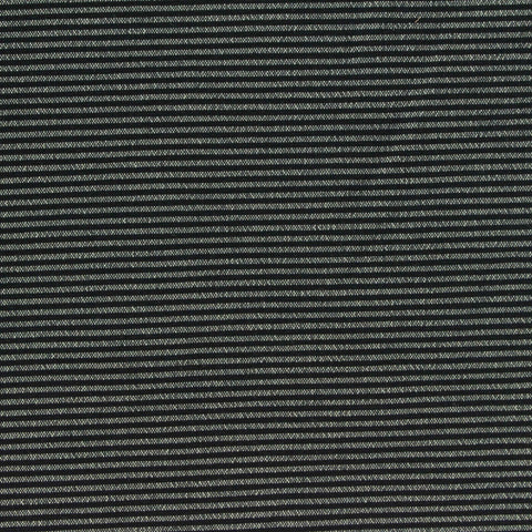 Black Horizontal-Stripe Bengaline, Viscose-Poly