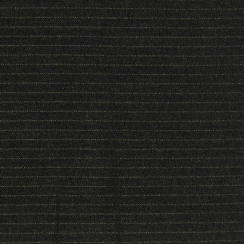 Black Horizontal-Stripe Bengaline, Poly-Viscose
