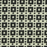 Black Geometric-Square Bengaline, Viscose-Poly — texture