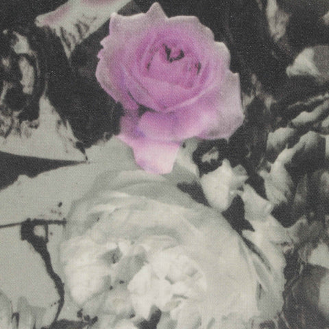 Pink Roses Chiffon, Polyester, 100 gsm