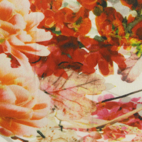 Orange Bold-Floral Woven, Polyester