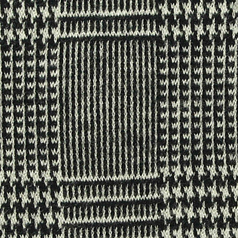 Black Plaid Jacquard, Viscose-Poly, 300 gsm