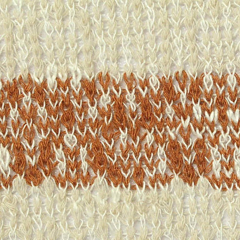 Brown Marled-Stripe Chunky Knit, Viscose-Poly