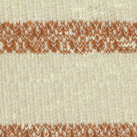 Brown Marled-Stripe Chunky Knit, Viscose-Poly