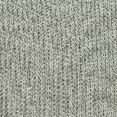 Heather Grey Marl Rib Knit, 250 gsm