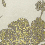 Gold Floral Linen-Look, Polyester — texture