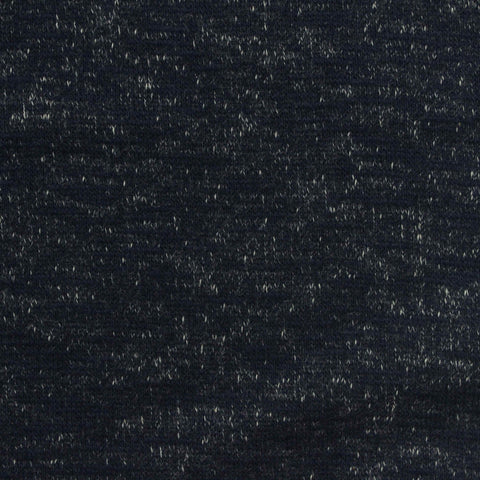 Navy Marl French Terry, Cotton-Poly, 260 gsm