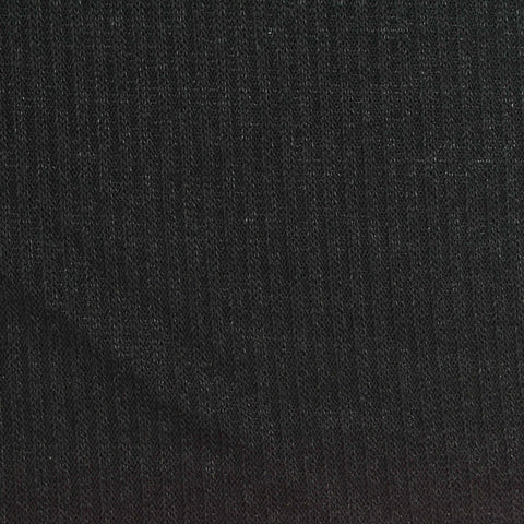Polyester Stretch Rib Knit Fabric, 220 gsm, 160 cm — Black