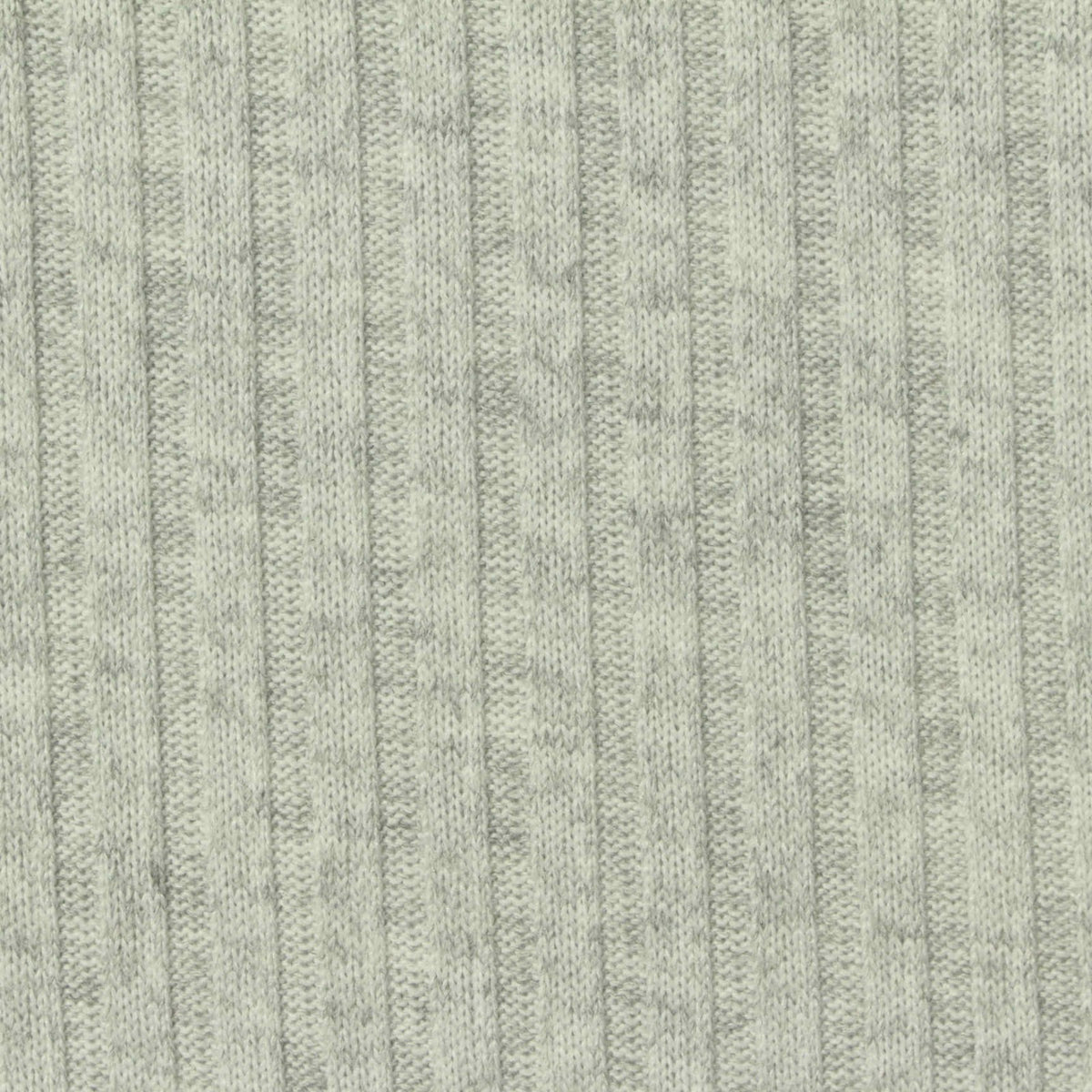 Light Grey Marl Rib Knit, Poly-Viscose, 260 gsm