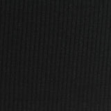 Polyester Viscose Stretch Rib Knit Fabric, 290 gsm, 160 cm — Black
