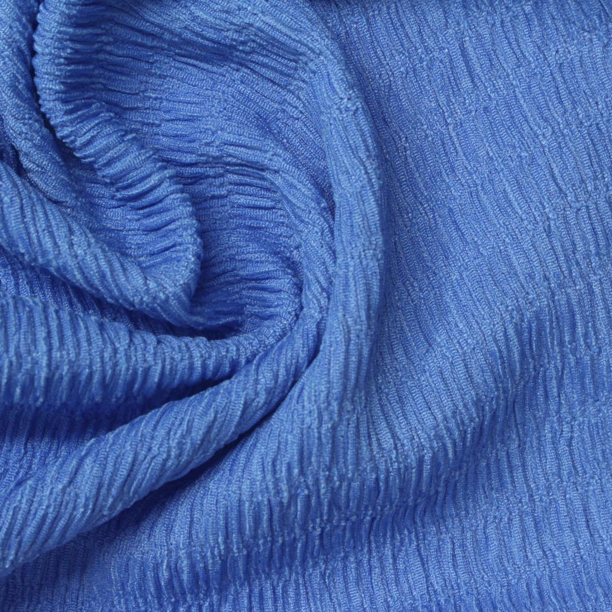 Polyester Stretch Crepe Fabric, 200 gsm, 160 cm — Blue