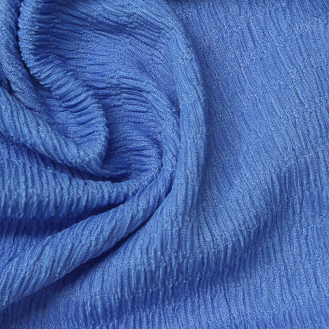 Polyester Stretch Crepe Fabric, 200 gsm, 160 cm — Blue