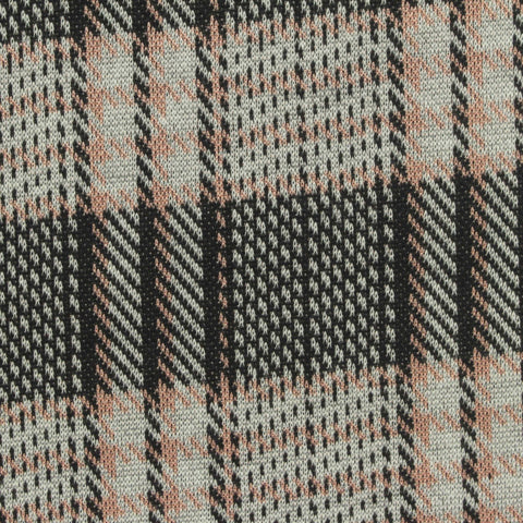 Black Bold-Plaid Jacquard, Polyester