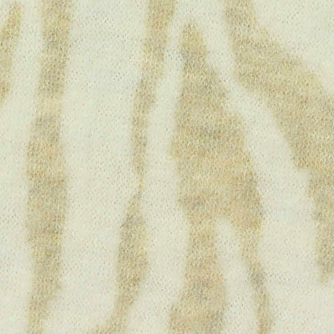 Cream Zebra Interlock Knit, Poly-Viscose
