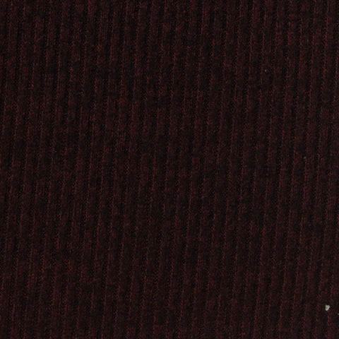 Brushed Polyester Viscose Stretch Rib Knit Fabric, 260 gsm, 150 cm — Red