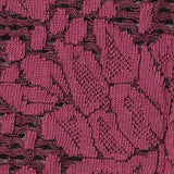 Magenta Floral Interlock Knit, Cotton-Poly — texture