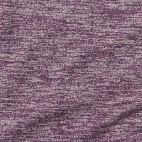 Purple Marl Jersey Knit, Polyester, 170 gsm, 160 cm