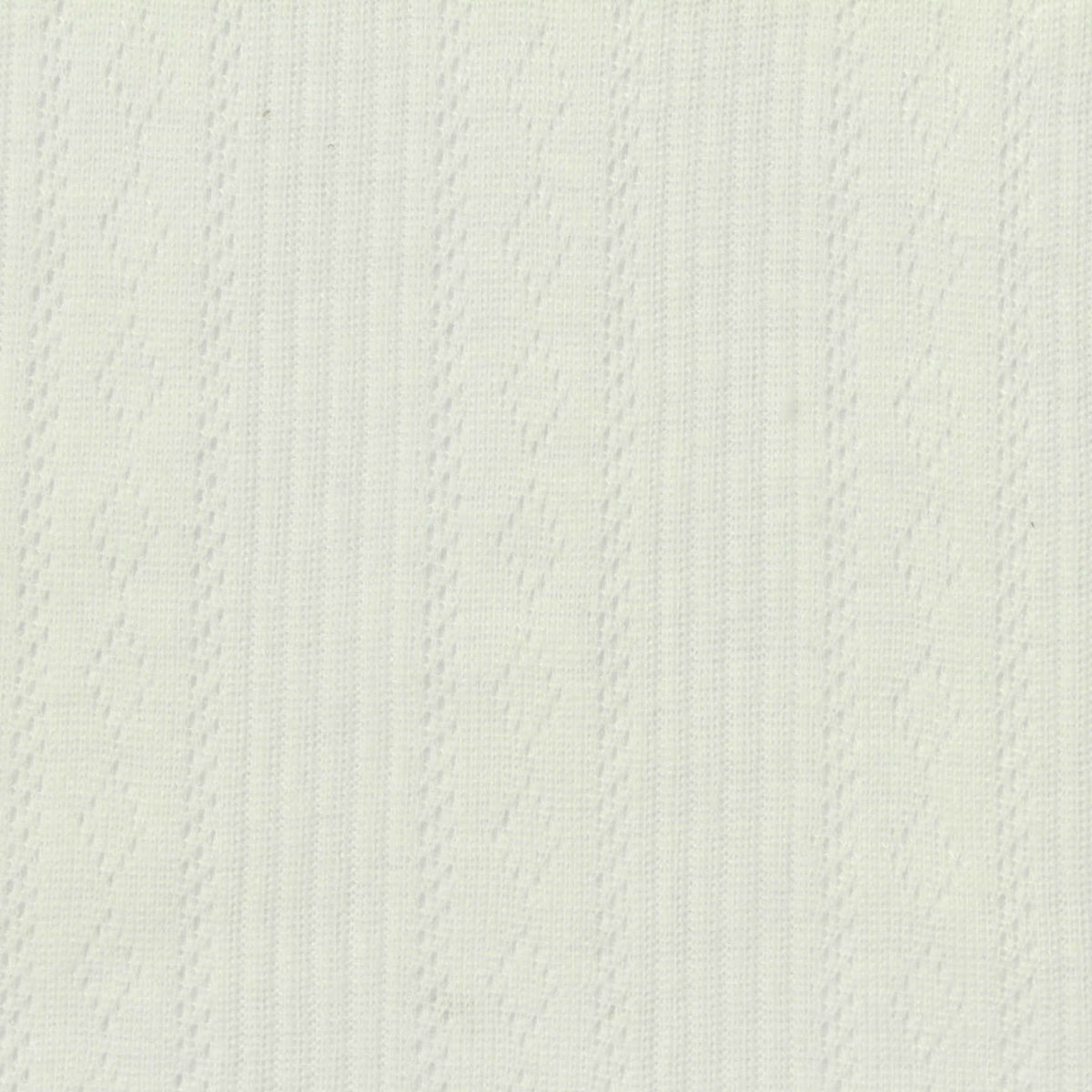 Off-White Vertical-Diamond Pointelle Knit, Poly-Viscose, 210 gsm