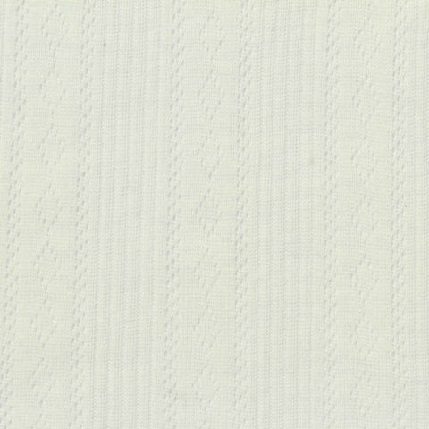 Off-White Vertical-Diamond Pointelle Knit, Poly-Viscose, 210 gsm