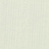Cream Vertical-Stripe Pointelle Knit, Polyester — texture