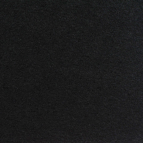 Brushed Polyester Viscose Knit Fabric, 350 gsm — Black