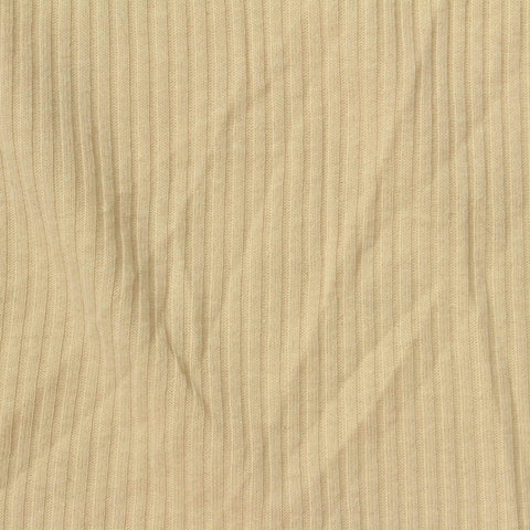 Polyester Cotton Rib Knit Fabric, 180 gsm, 153 cm — Beige