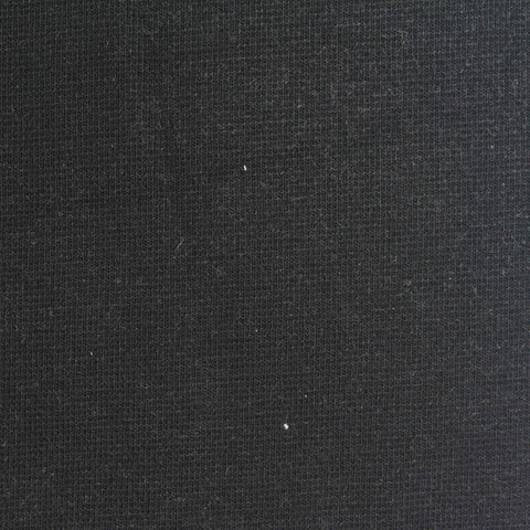 Polyester Viscose Stretch Rib Knit Fabric, 550 gsm, 168 cm — Black