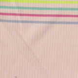 Pink Horizontal-Stripe Rib Knit, Viscose