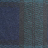 Dark Blue Plaid Jacquard, Poly-Viscose
