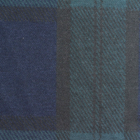 Dark Blue Plaid Jacquard, Poly-Viscose, 240 gsm